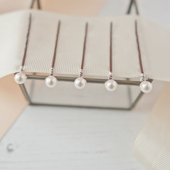 Set Of Five Pearl Bobby Pins, 3 of 3