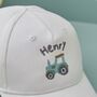 Personalised Tractor Ecru Baseball Cap, thumbnail 2 of 4