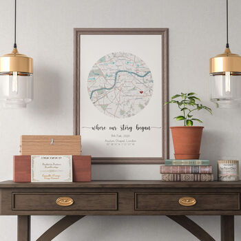 'Where It All Began' Circle Location Map Print, 12 of 12