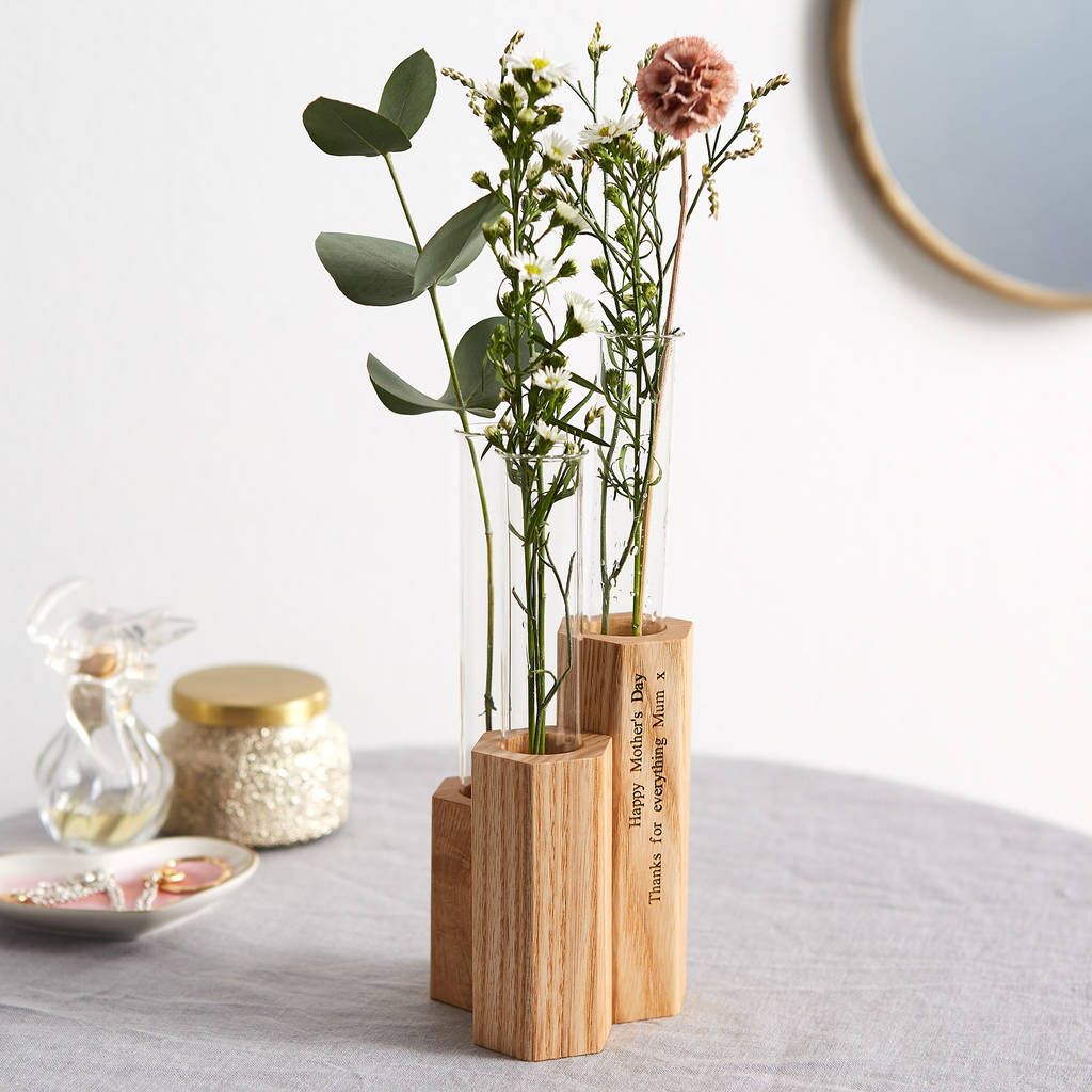 personalised geometric stem vase by mijmoj design | notonthehighstreet.com