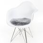 Silky Sheepskin Platinum Round Seat Pad, thumbnail 3 of 3
