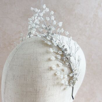 Silver Gypsophila Bridal Crown, 6 of 6