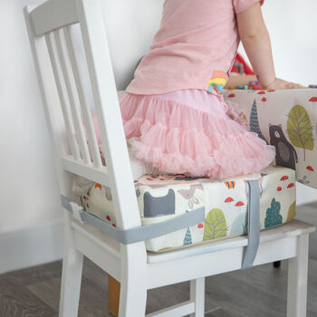 Toddler Children's Chair Booster Cushion Woodland Cream, 4 of 9