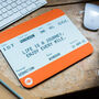 Train Ticket Personalised Birthday Mouse Mat, thumbnail 4 of 5