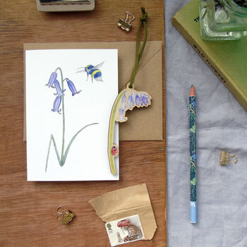 English Bluebell Hanging Wooden Decoration, 4 of 10