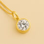 Personalised Gold Plated Sterling Silver April Birthstone Necklace, thumbnail 1 of 8