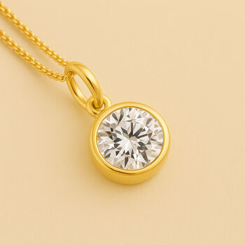 Personalised Gold Plated Sterling Silver April Birthstone Necklace, 4 of 11
