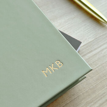Personalised 2026 Diary With Matching Notebook And Pen Gift Set, Sage Green, 5 of 12