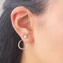Sterling Silver Ball Stud Ear Jackets, thumbnail 2 of 6