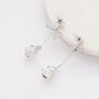 Silver Colour Delicate Bow Drop Earrings, thumbnail 2 of 3