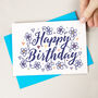 Floral Happy Birthday Greetings Card, thumbnail 3 of 4