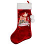 Personalised Festive Fawn Luxury Red Stocking, thumbnail 2 of 3