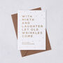 Funny Birthday 'Mirth And Laughter' Gold Foil Card, thumbnail 1 of 2