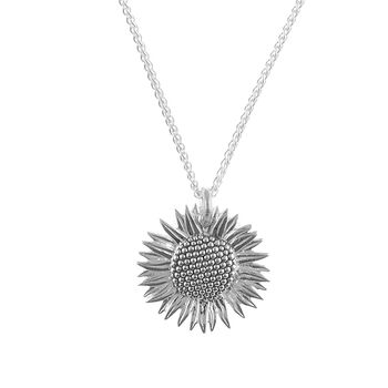 Sunflower Silver Necklace Large, 8 of 9
