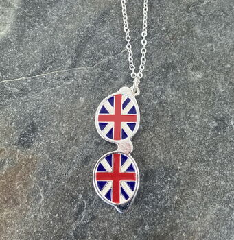 British Union Jack Flag Glasses Necklace, 2 of 4