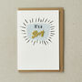 Baby Boy Embroidered Word Greeting Card, thumbnail 1 of 2