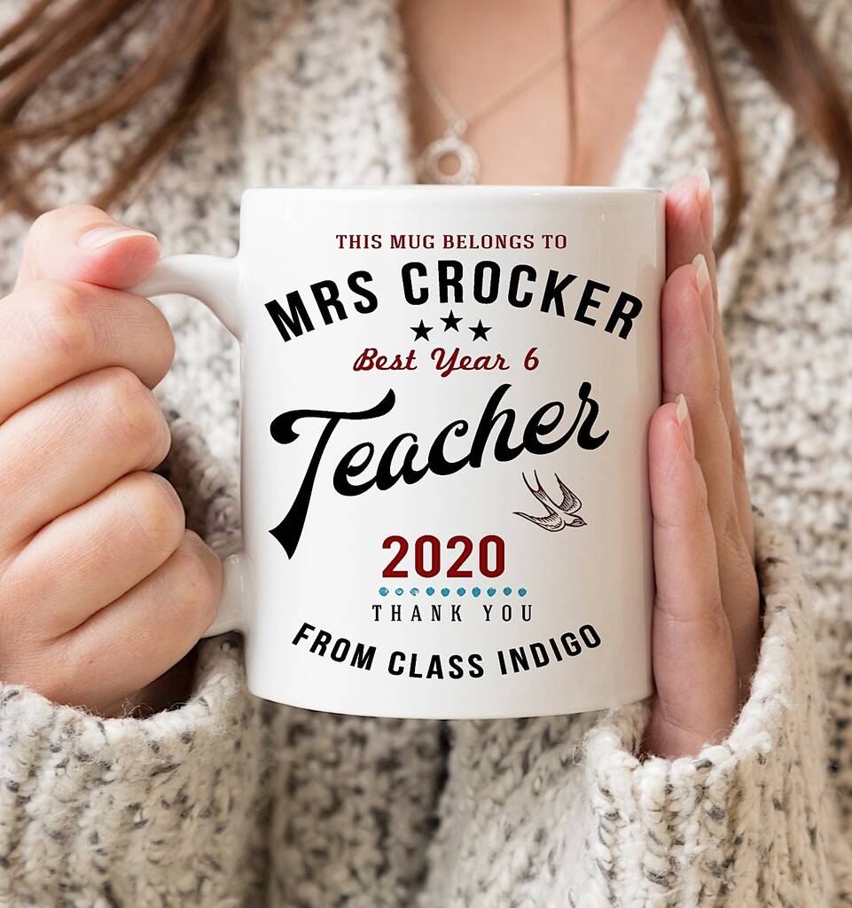 Personalised Teacher Thank You Mug By Lovehart 3100