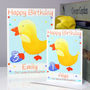 Personalised Duck Relation Birthday Card, thumbnail 4 of 9