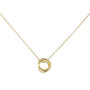 Knightsbridge Gold Plated Russian Wedding Ring Necklace, thumbnail 2 of 4