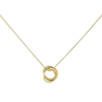 Knightsbridge Gold Plated Russian Wedding Ring Necklace, 2 of 4