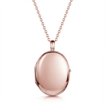 Four Photo Oval Locket – 18 K Rose Gold Plated, 4 of 5