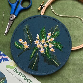 Spring Blossom Green Embroidery Kit, 3 of 5