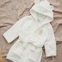 Personalised Biscuit Bear Ivory Fleece Robe, thumbnail 1 of 5