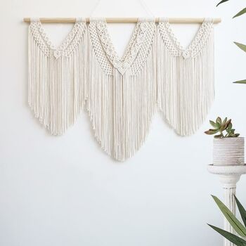 Wall Hanging Woven Macrame Tapestry, 2 of 6