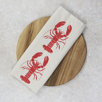 Organic Tea Towels | Lobster, 3 of 6