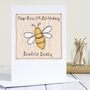 Personalised Bumble Bee 1st Birthday Card, thumbnail 1 of 12