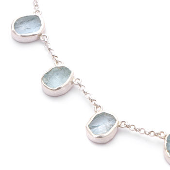 Aquamarine Gemstone March Birthstone Necklace, 5 of 6