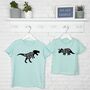 Dinosaur Matching T Shirt Set For Brothers And Sisters, thumbnail 2 of 5
