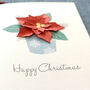 Personalised Happy Christmas 3D Poinsettia Card, thumbnail 5 of 8
