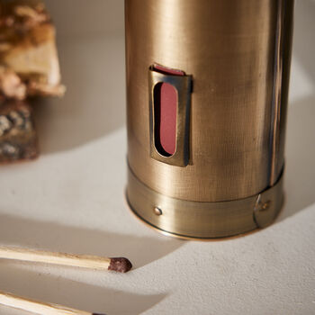 Brass Effect Fireside Matches And Holder, 4 of 9