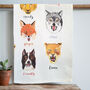 'Growlers' Illustrated Animal Tea Towel, thumbnail 4 of 4