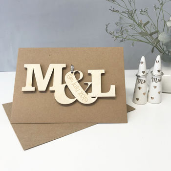 Personalised Entwined Letters Wedding/Engagement Card, 3 of 12