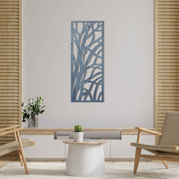 Abstract Wooden Tree Panel Set Modern Wall Decoration, 11 of 12