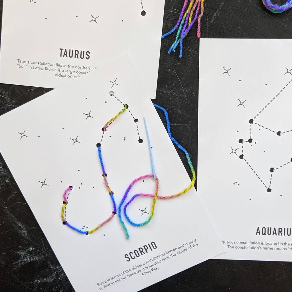 Set Of 12 Constellation Lacing Cards By Creative And Contemporary