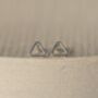Sterling Silver Mini Geo Triangle Studs, thumbnail 3 of 11
