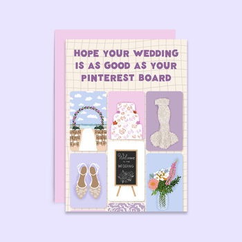 Pinterest Wedding Card | Funny Engagement Card, 3 of 3