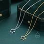 Open Star Pendant Necklace In Sterling Silver, thumbnail 5 of 11