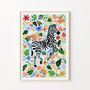 Zebra Nursery Art Print, thumbnail 2 of 11