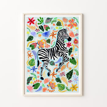 Zebra Nursery Art Print, 2 of 11