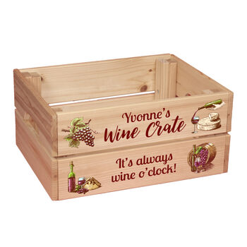 Personalised Red Wine Lover Gift Crate, 2 of 2