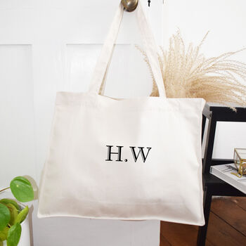 Personalised Initials Oversized Beach And Shopping Bag, 2 of 8