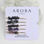 Crystal Gemstone Hairslides Set Of Five Choice Of Crystals, thumbnail 6 of 7