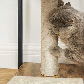 Brown Cat Tree End Table Scratching Post And Mat, 3 of 7