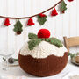 Christmas Pudding Knitting Kit, thumbnail 1 of 12