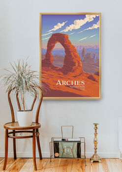 Arches National Park USA Travel Poster Art Print, 5 of 8