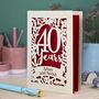 Personalised Papercut 40 Years Wedding Anniversary Card, thumbnail 1 of 7